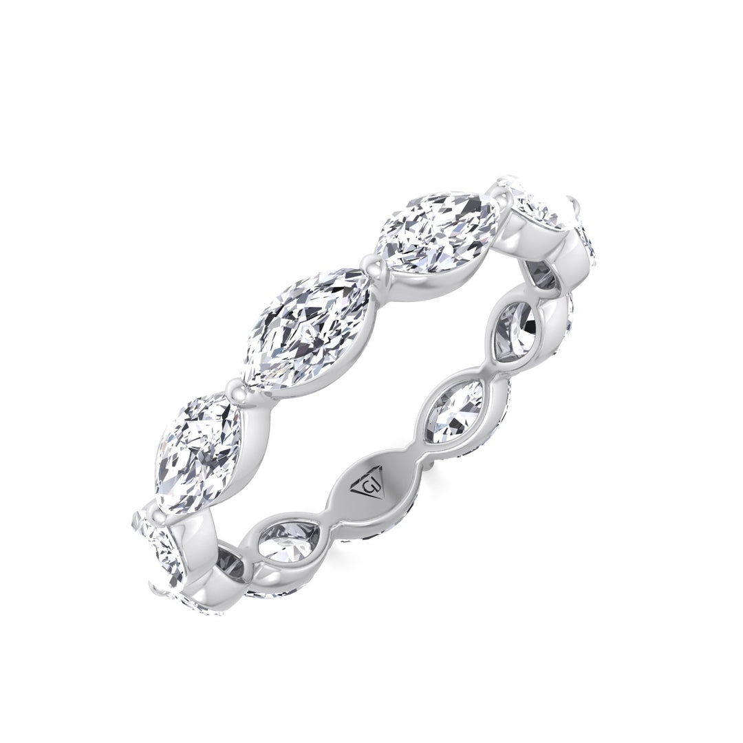 Acerra - East to West Marquise Shape Diamond Eternity Band - Gem Jewelers Co