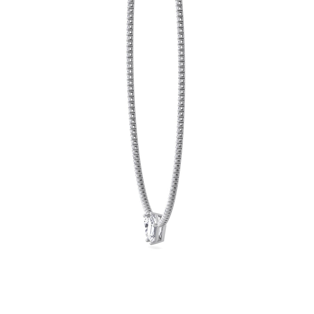 Taron - Toi Et Moi Diamond Tennis Necklace - Gem Jewelers Co