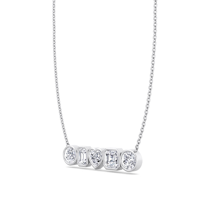 Round-Emerald-Heart-Asscher-Cut-Diamond-in- Bezel-Setting-18K-White-Gold