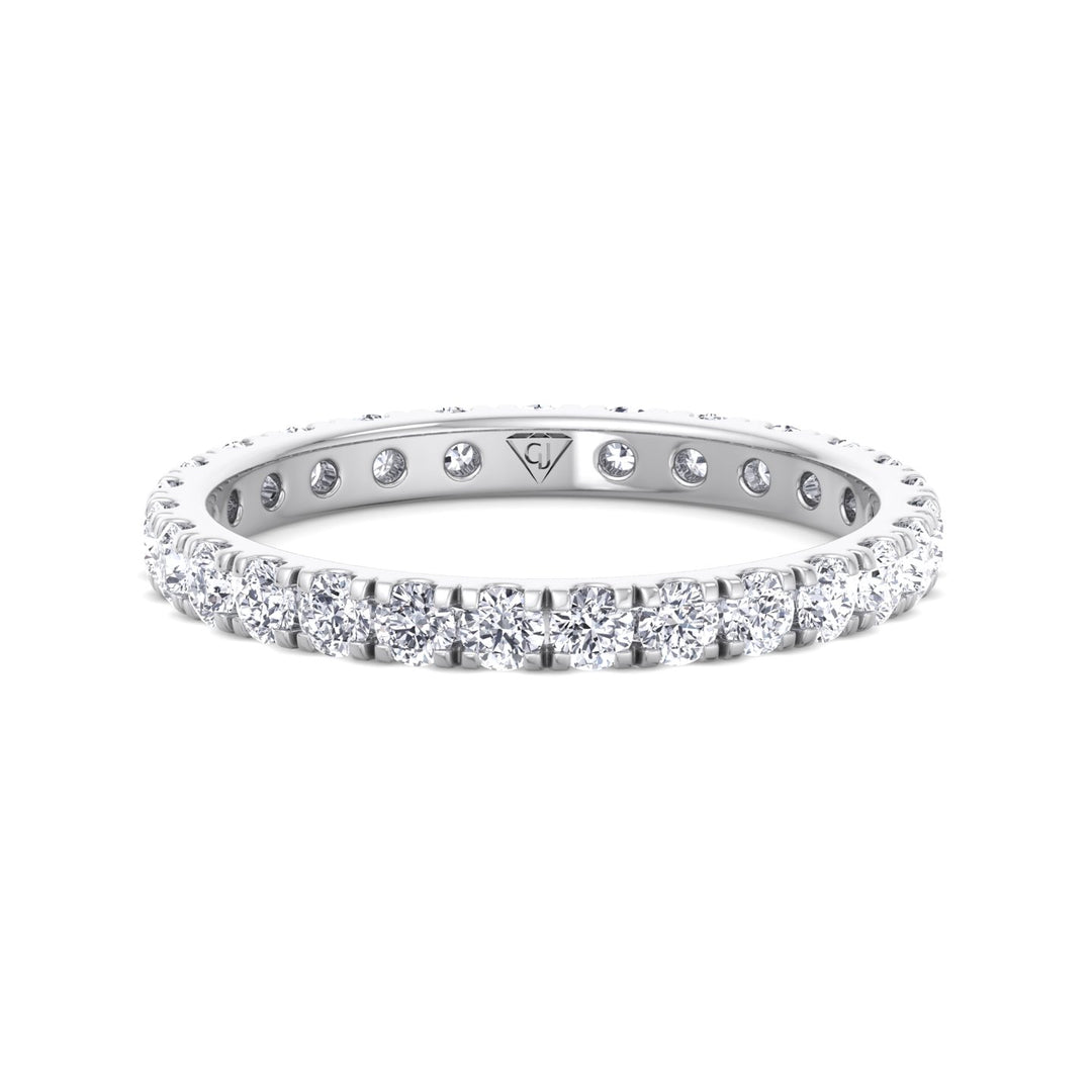 Super Deal - 1.00CT T.W Round Brilliant VS2 Clarity, G Color Natural Diamond Eternity Band U-Prong Setting