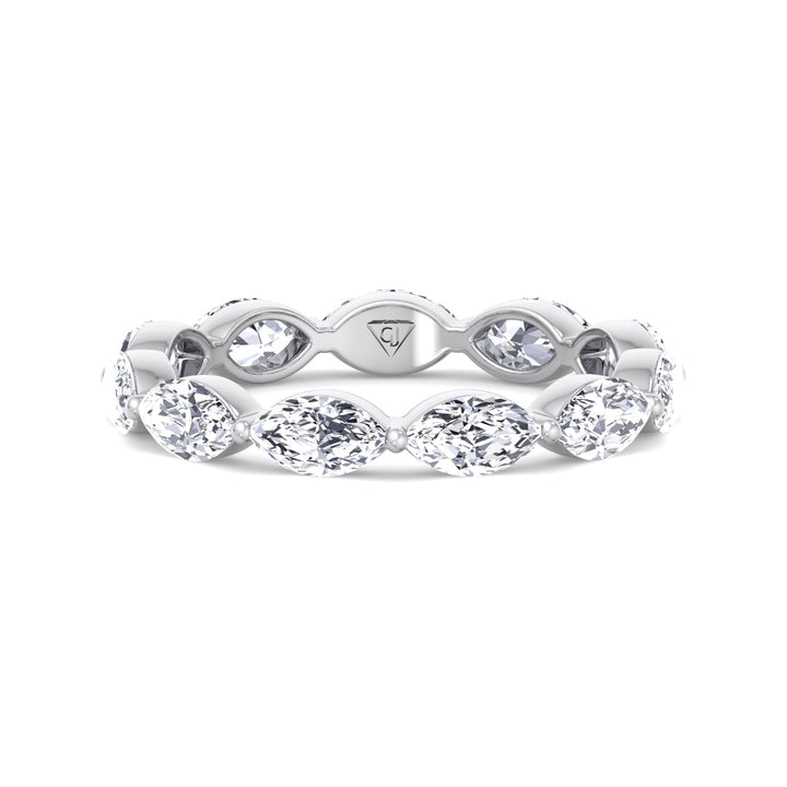 Acerra - East to West Marquise Shape Diamond Eternity Band - Gem Jewelers Co