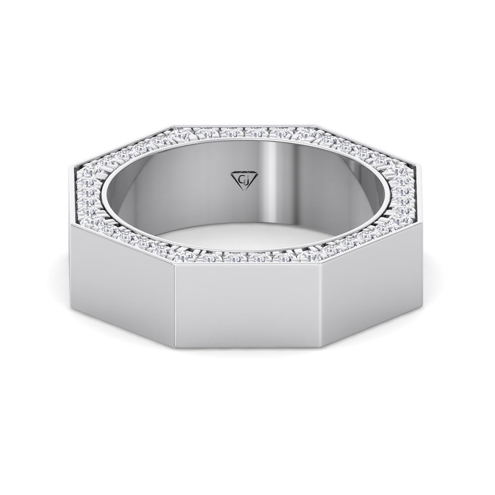 Enrico - Hidden Diamond Wedding Band - Gem Jewelers Co