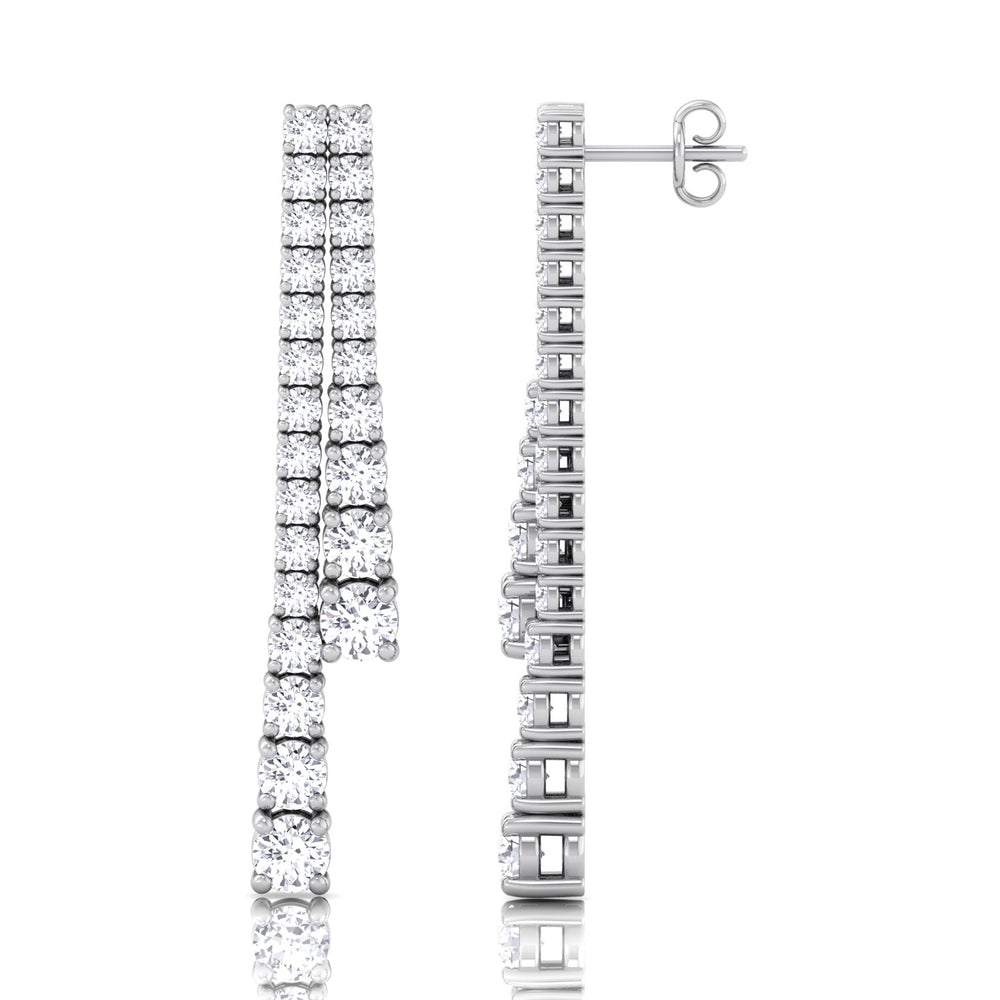 Double-Strand-Graduated-Natural-Diamond-Dangle-Earrings-18K-White-Gold