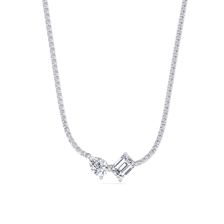 Taron - Toi Et Moi Diamond Tennis Necklace - Gem Jewelers Co