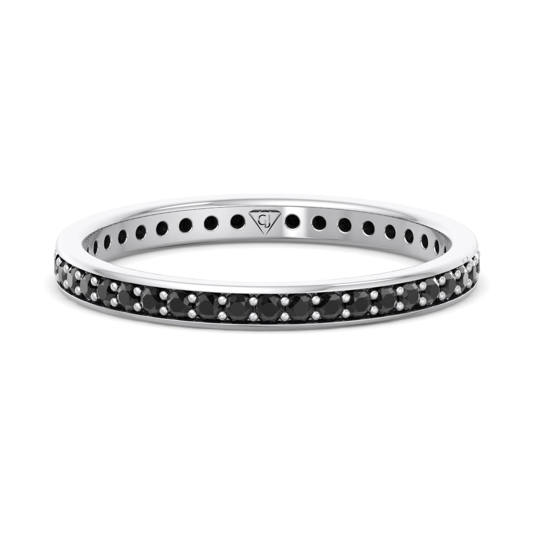unisex-black-diamond-wedding-band-in-white-gold
