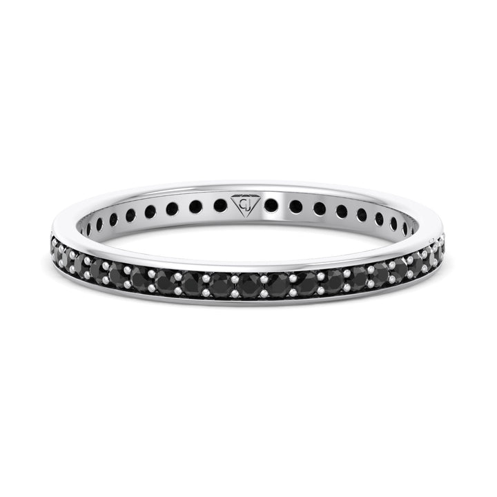 unisex-black-diamond-wedding-band-in-white-gold