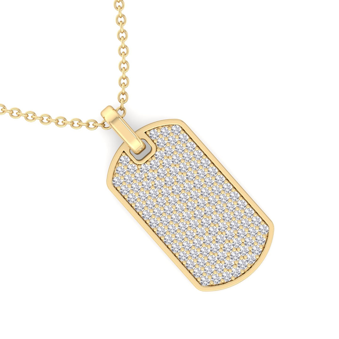 Isidoro - Men's Diamond Tag Pendant - Gem Jewelers Co
