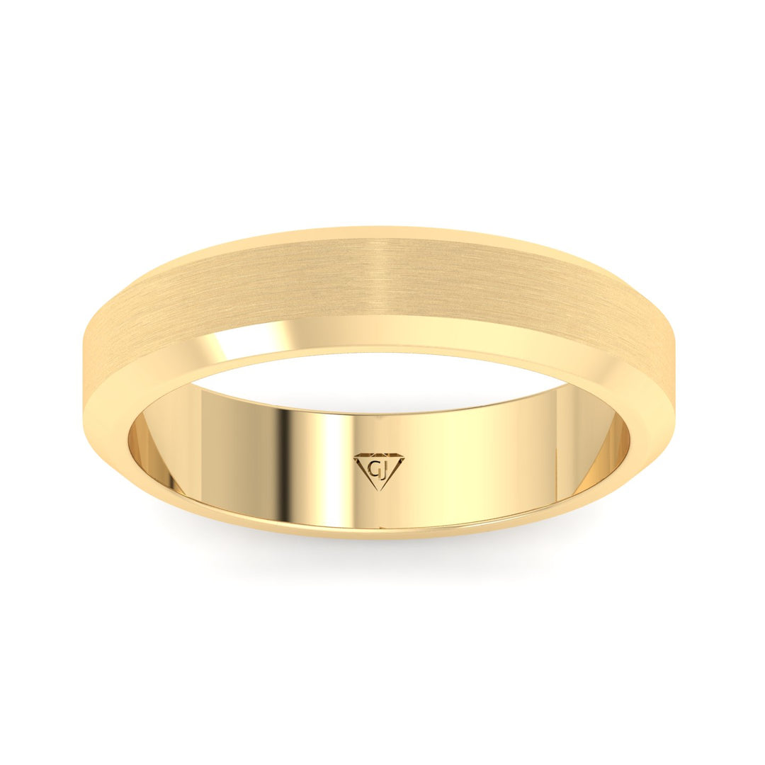 Rocco - Unisex Gold 5mm Band - Gem Jewelers Co