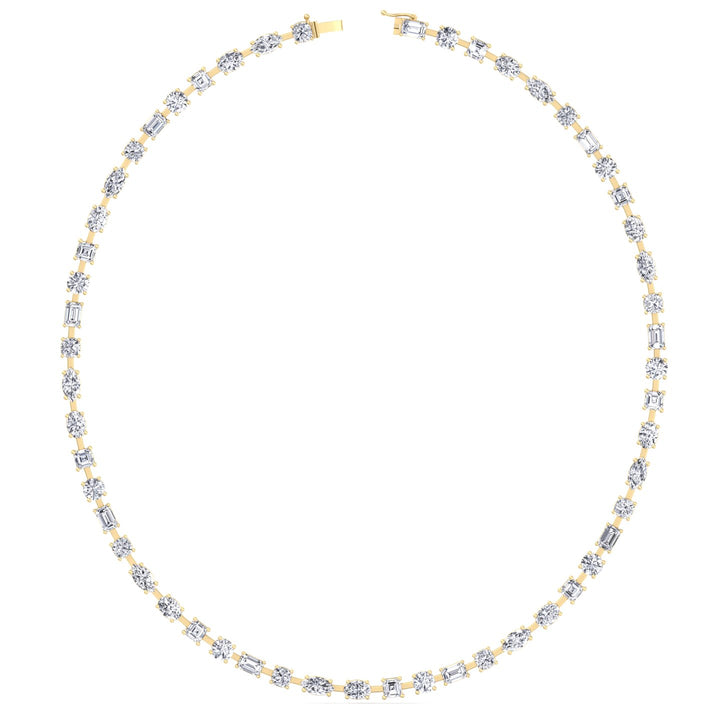 Selani - Multi Shape Diamond Tennis Necklace - Gem Jewelers Co