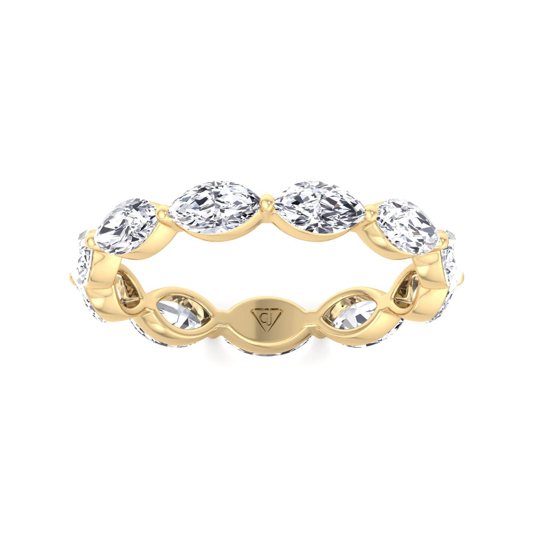 Acerra - East to West Marquise Shape Diamond Eternity Band - Gem Jewelers Co