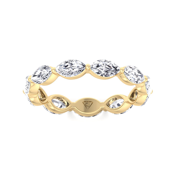 Acerra - East to West Marquise Shape Diamond Eternity Band - Gem Jewelers Co