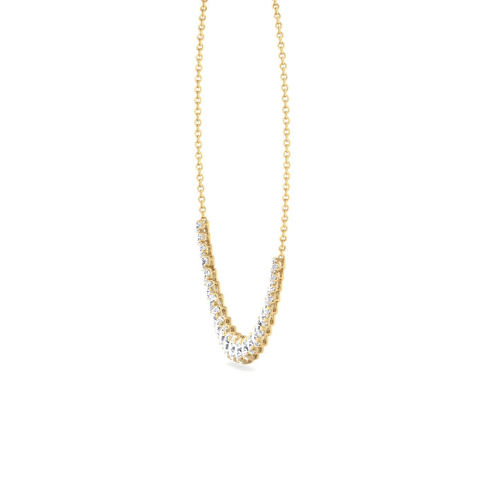 Tullia - Halfway Graduated Crown Prong Natural Diamond Tennis Necklace - Gem Jewelers Co