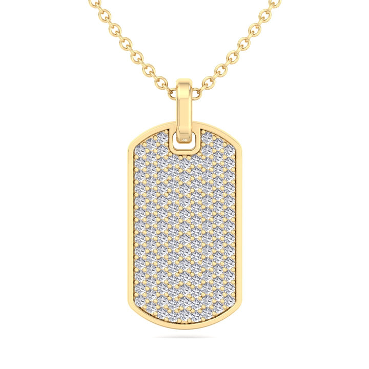 Isidoro - Men's Diamond Tag Pendant - Gem Jewelers Co