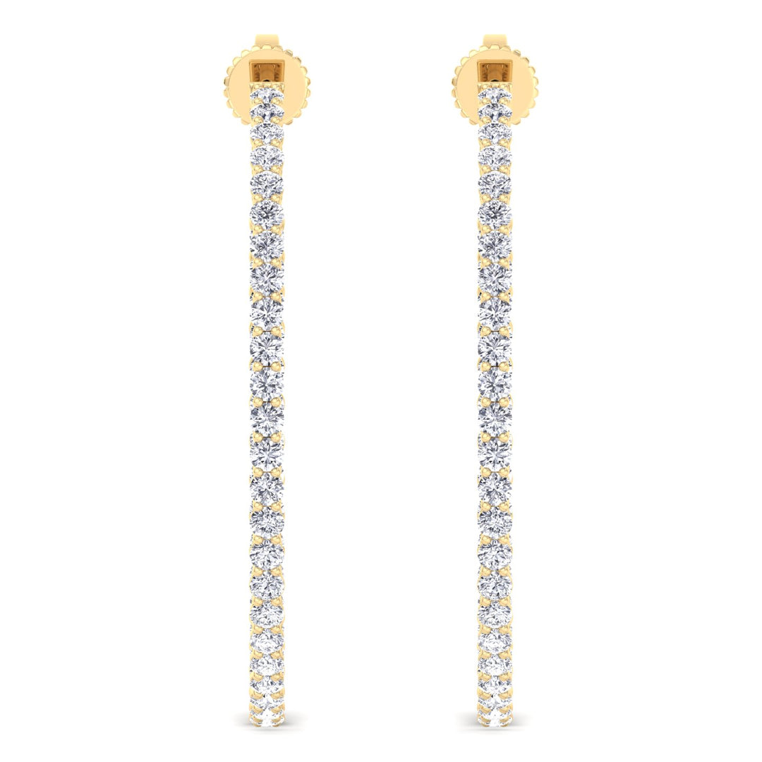 Clara - 6.2CT Round Diamond Inside Out Hoops
