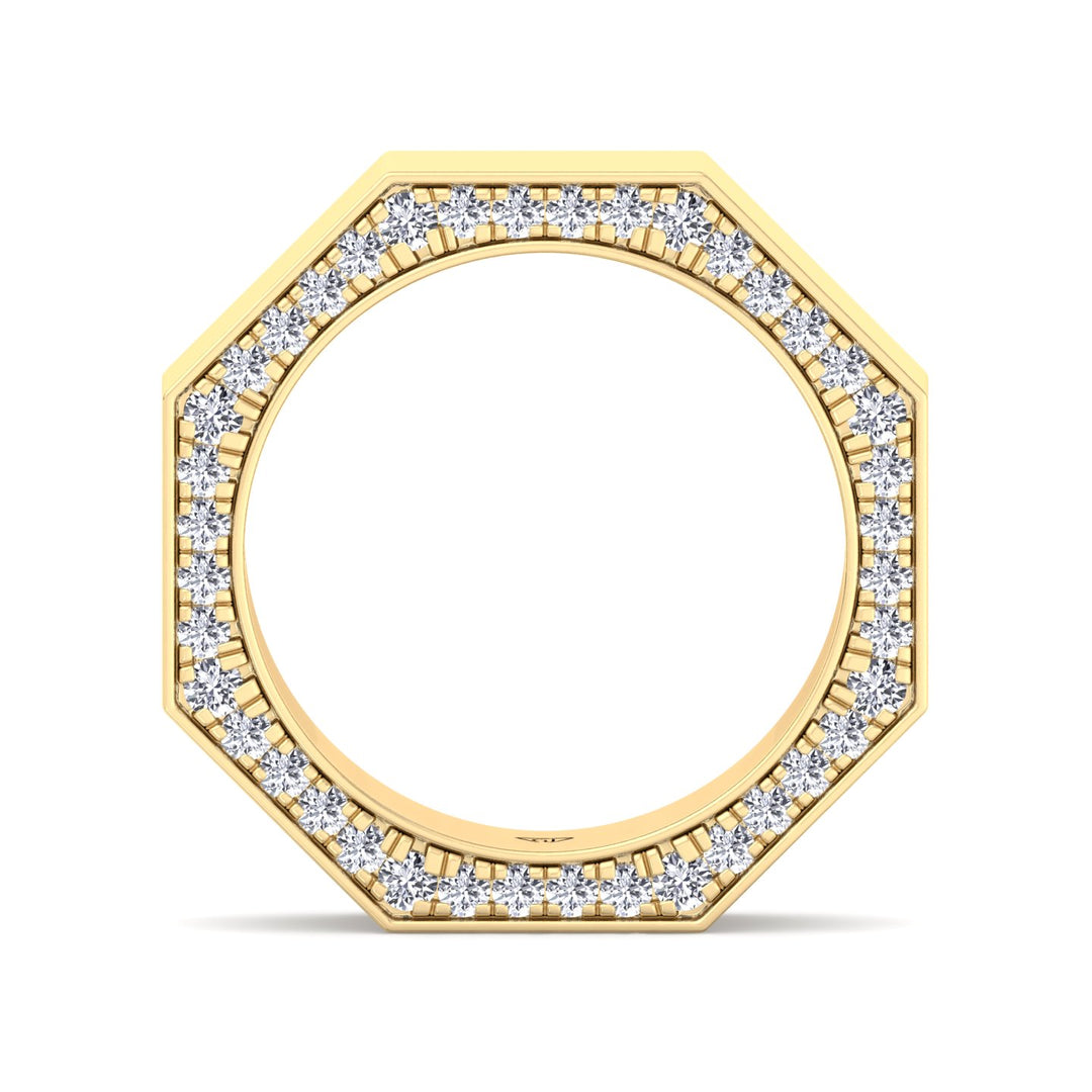 Enrico - Hidden Diamond Wedding Band - Gem Jewelers Co