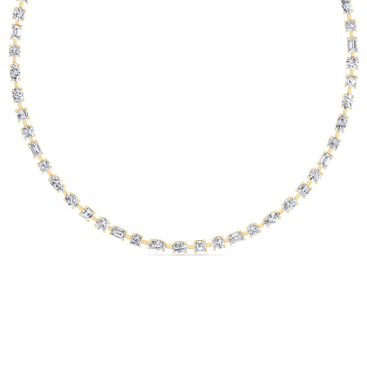 Selani - Multi Shape Diamond Tennis Necklace - Gem Jewelers Co