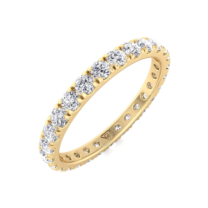 Gift Set - 1CTW Round Cut Diamond Eternity Band & 1CT Flexible Diamond Bangle in 14k Solid Gold - Gem Jewelers Co