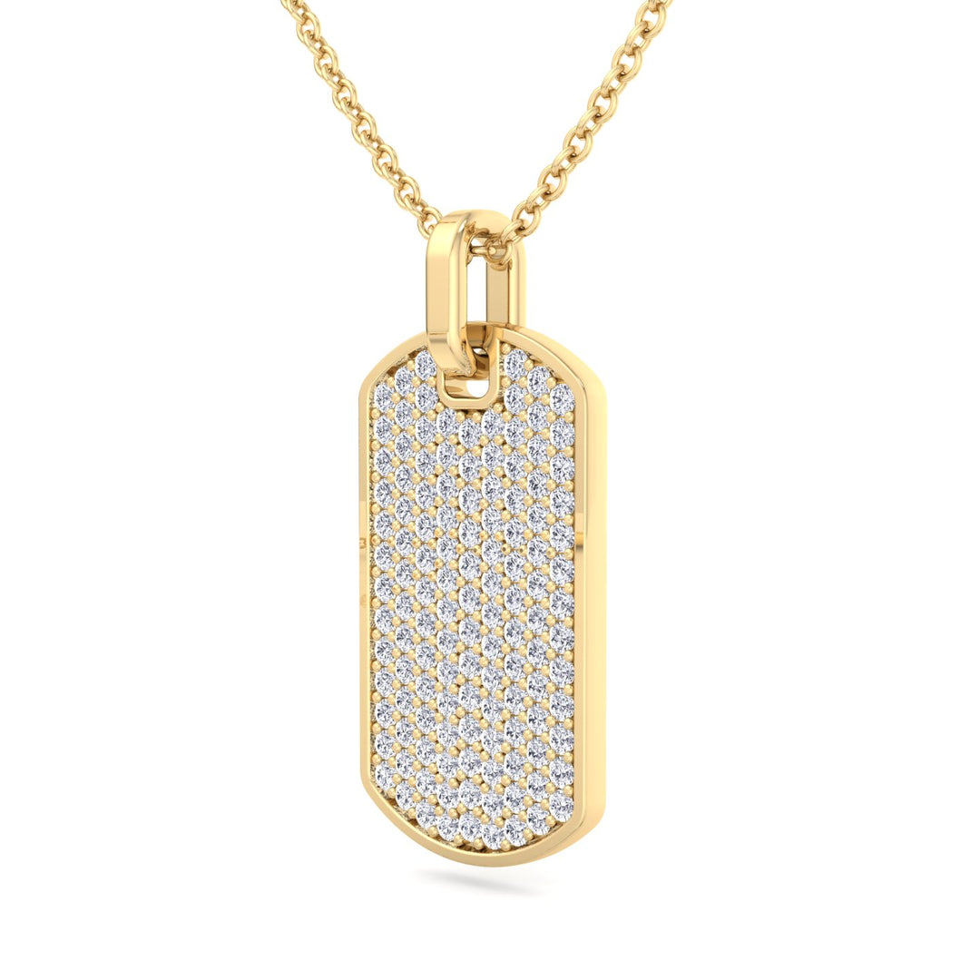 Isidoro - Men's Diamond Tag Pendant - Gem Jewelers Co