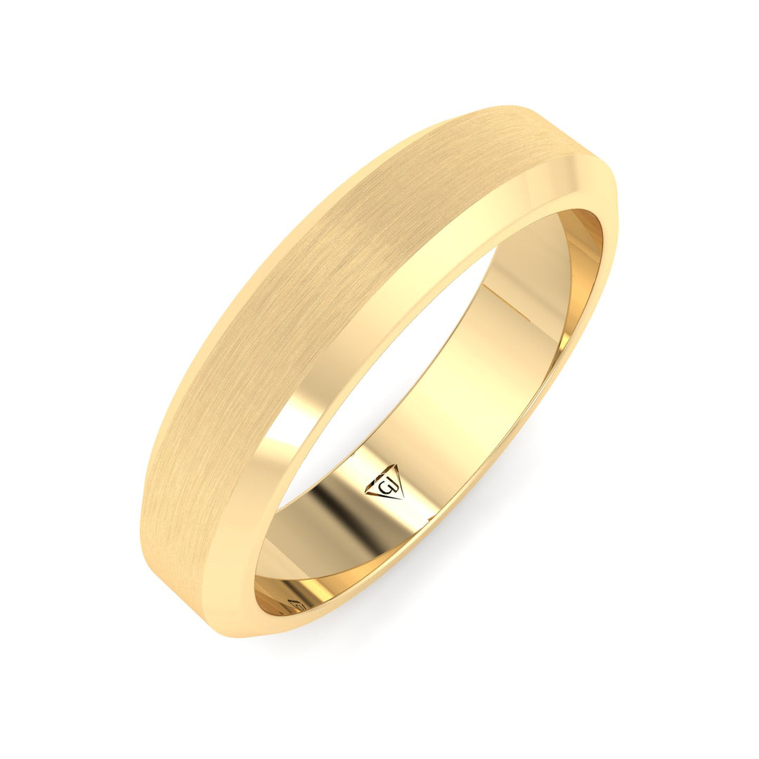 Rocco - Unisex Gold 5mm Band - Gem Jewelers Co