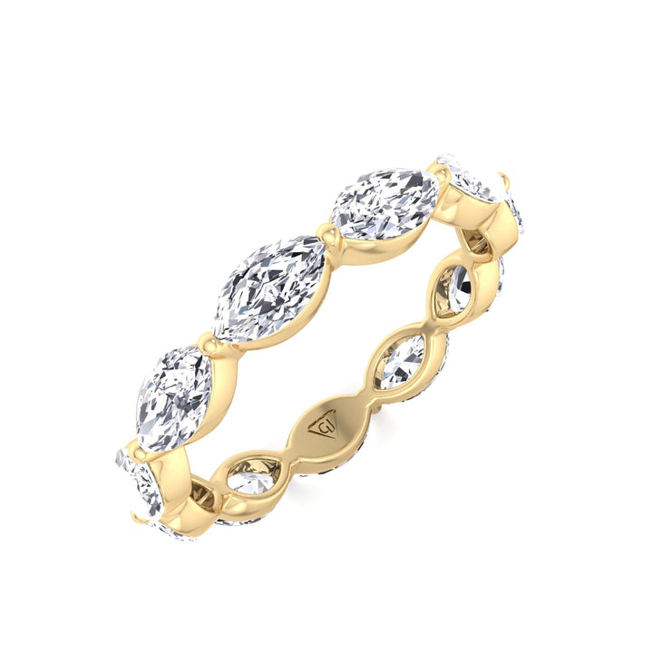 Acerra - East to West Marquise Shape Diamond Eternity Band - Gem Jewelers Co