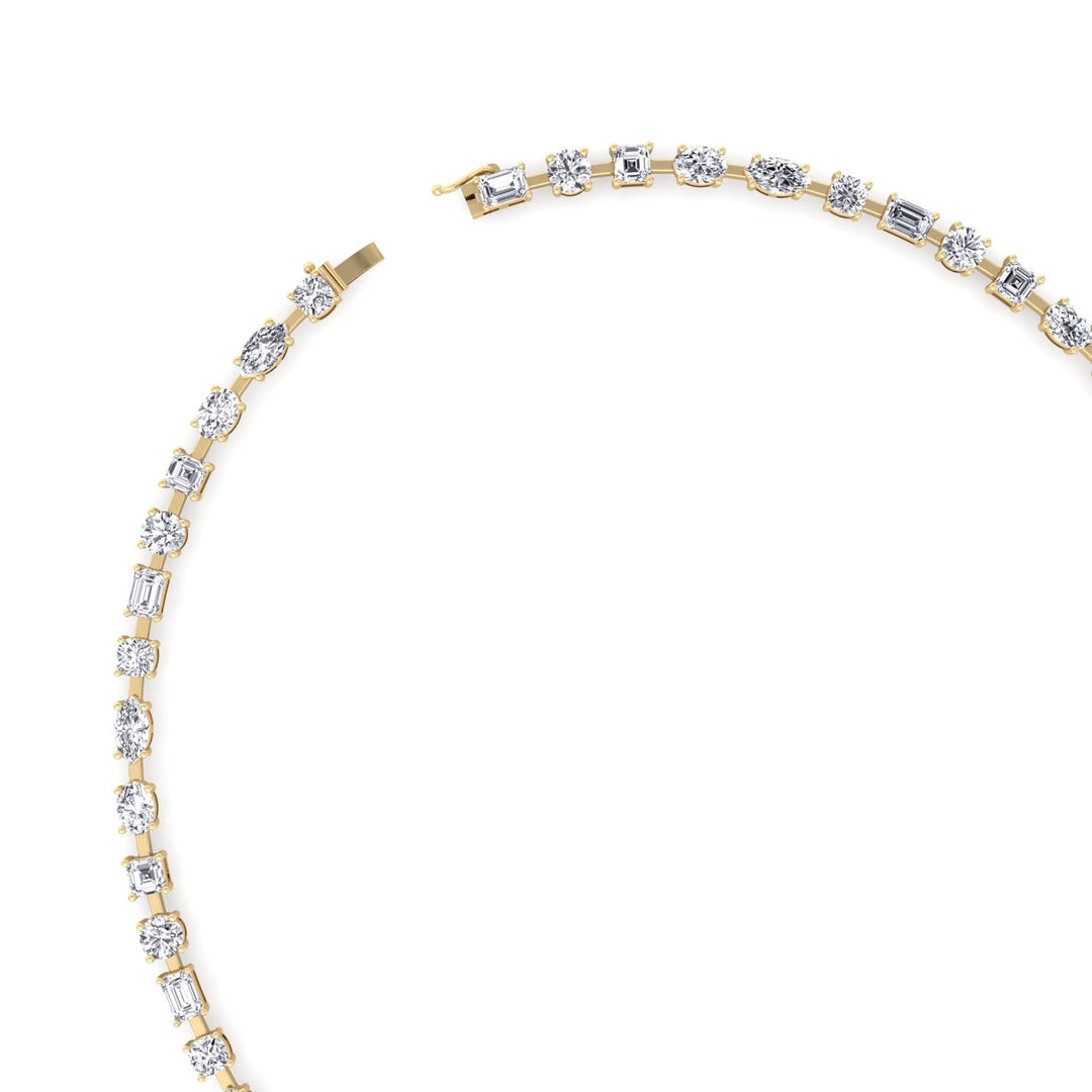 Selani - Multi Shape Diamond Tennis Necklace - Gem Jewelers Co