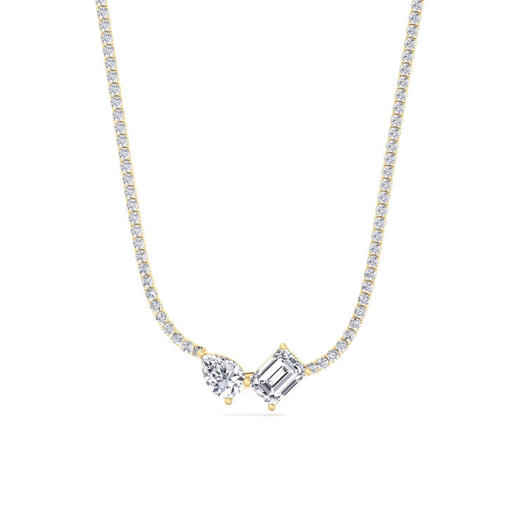 Taron - Toi Et Moi Diamond Tennis Necklace - Gem Jewelers Co