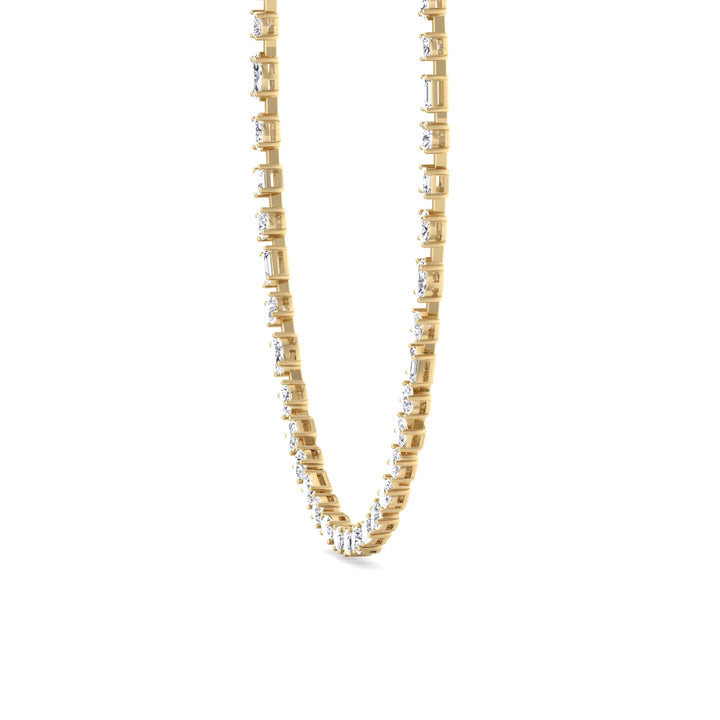 Selani - Multi Shape Diamond Tennis Necklace - Gem Jewelers Co