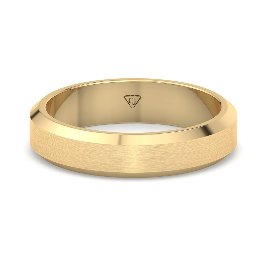 Rocco - Unisex Gold 5mm Band - Gem Jewelers Co
