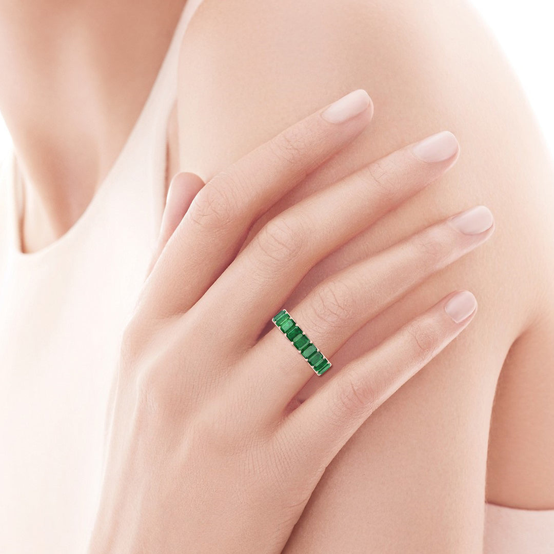 emerald-cut-emerald-eternity-band-solid-rose-gold