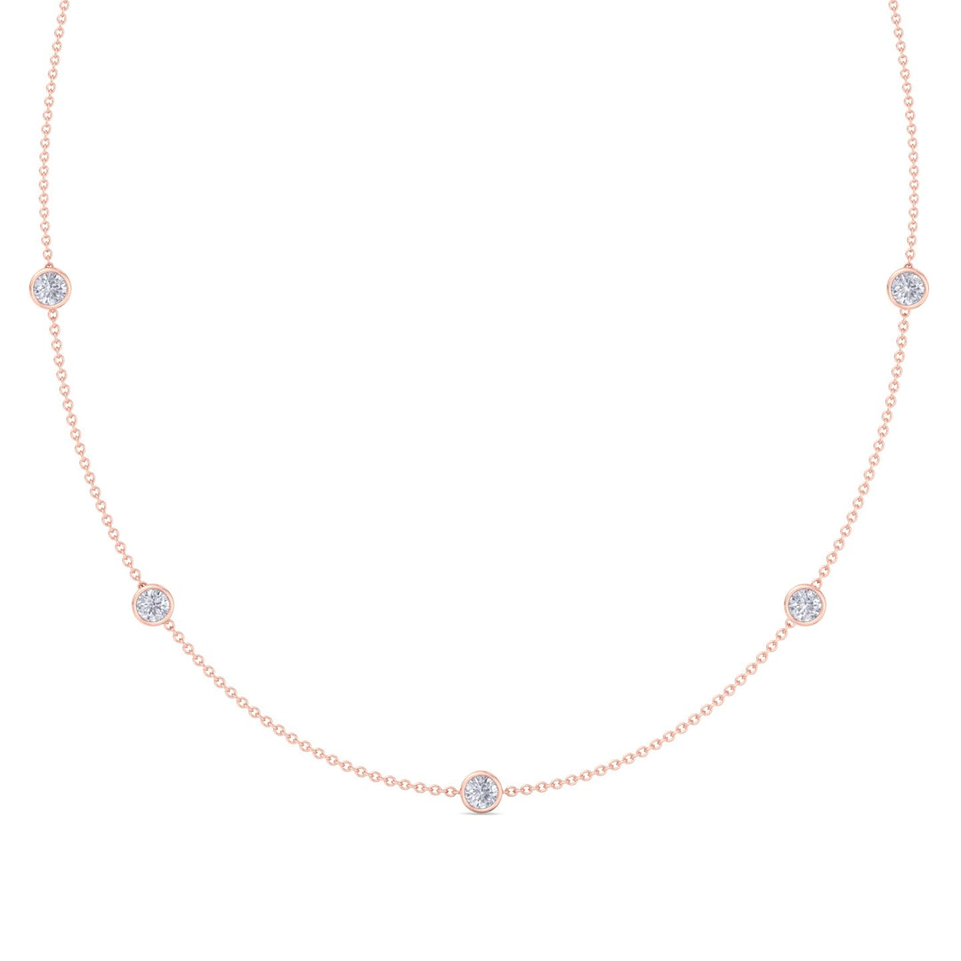 Lara - Diamonds By The Yard Necklace ( 1.10ct total ) - Gem Jewelers Co
