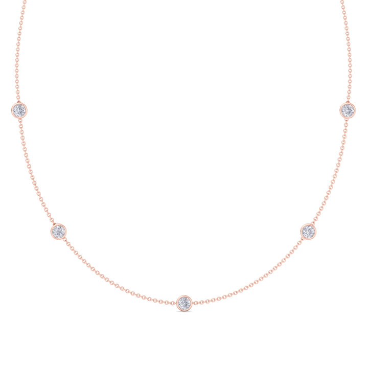 Lara - Diamonds By The Yard Necklace ( 1.10ct total ) - Gem Jewelers Co