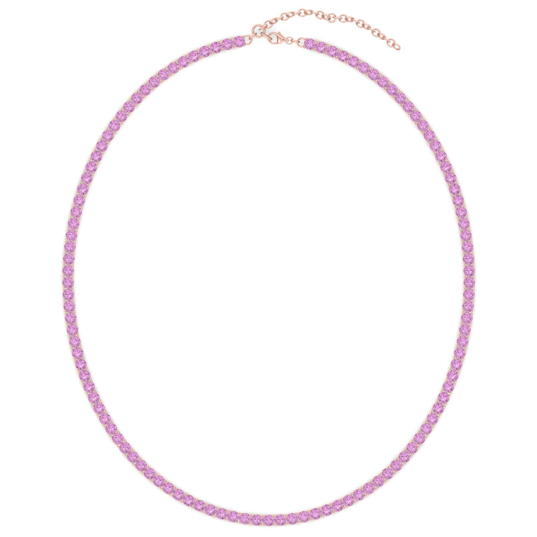 adjustable-pink-sapphire-tennis-necklace-in-solid-rose-gold