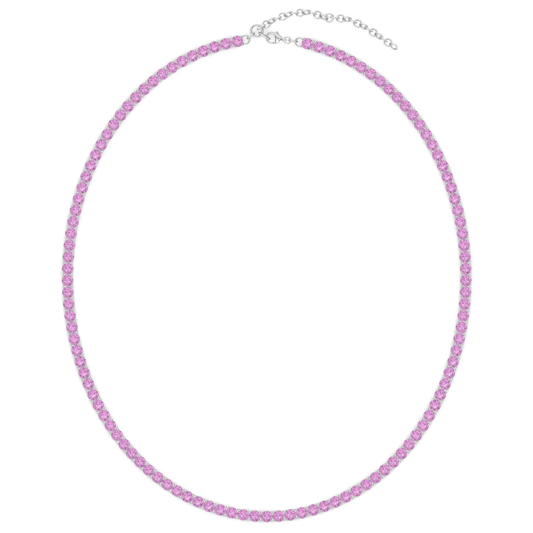 adjustable-pink-sapphire-tennis-necklace-in-solid-white-gold