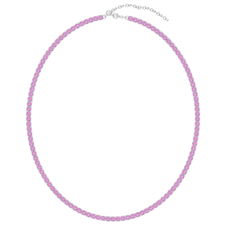 adjustable-pink-sapphire-tennis-necklace-in-solid-white-gold
