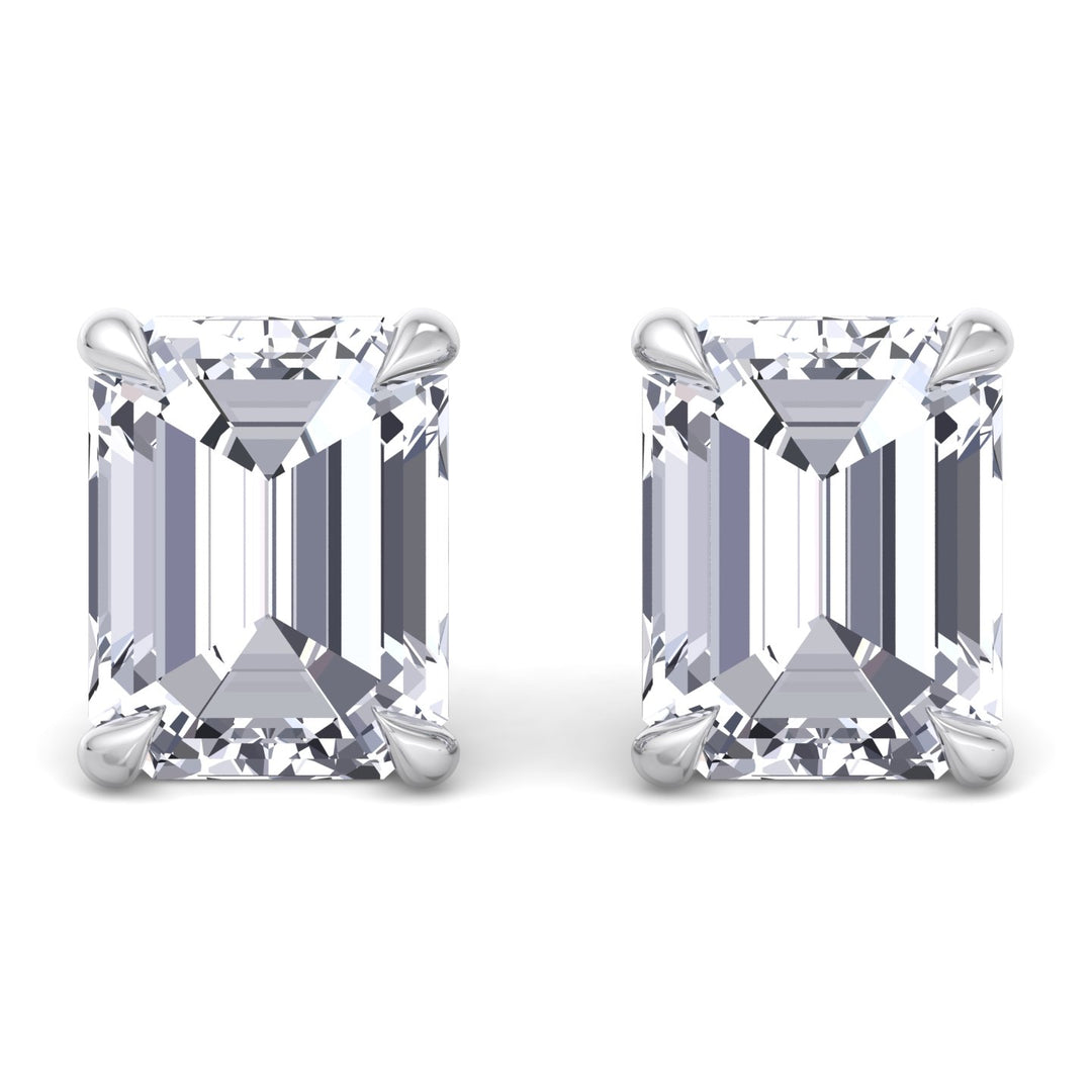 Bristel - Emerald Cut Diamond Studs