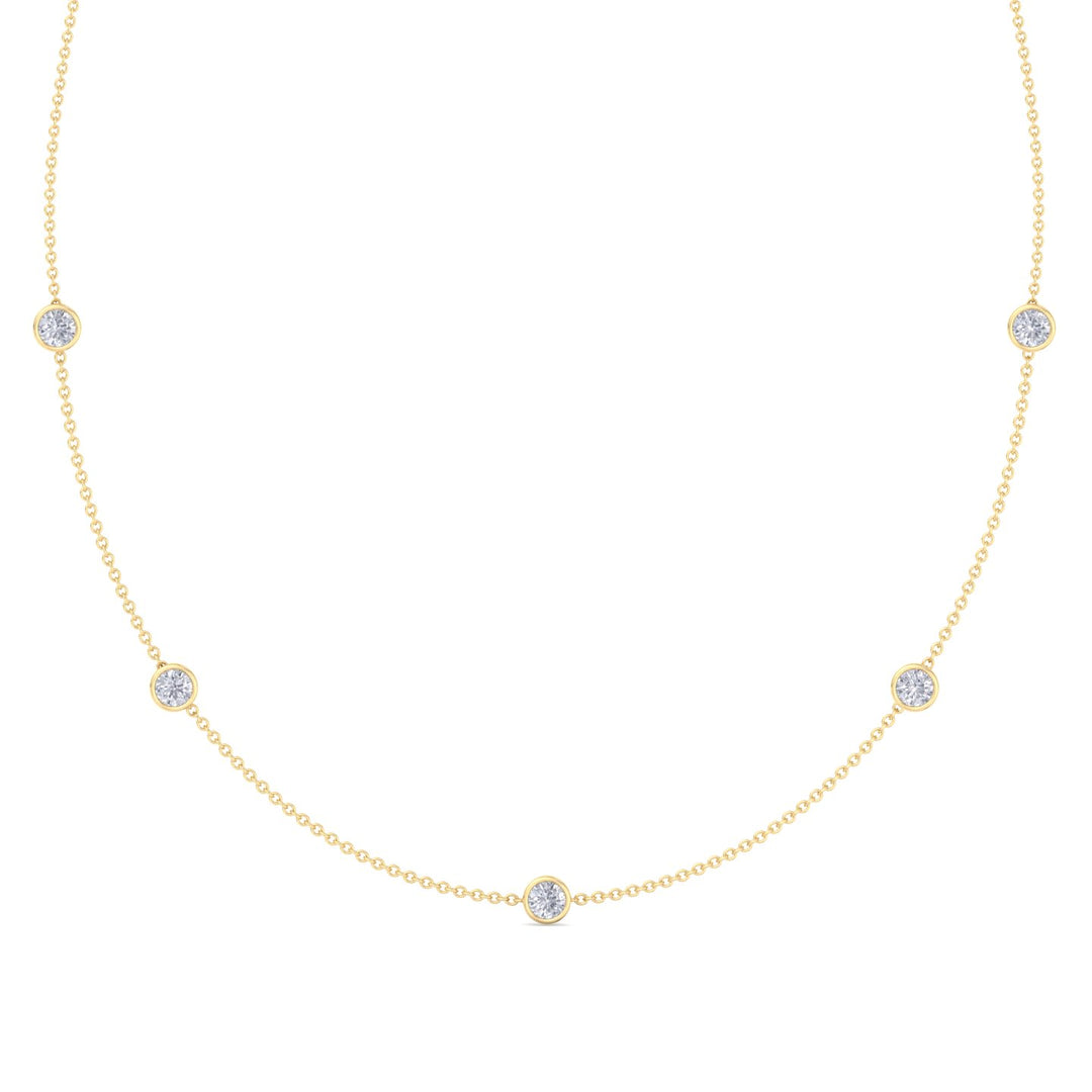 Lara - Diamonds By The Yard Necklace ( 1.10ct total ) - Gem Jewelers Co