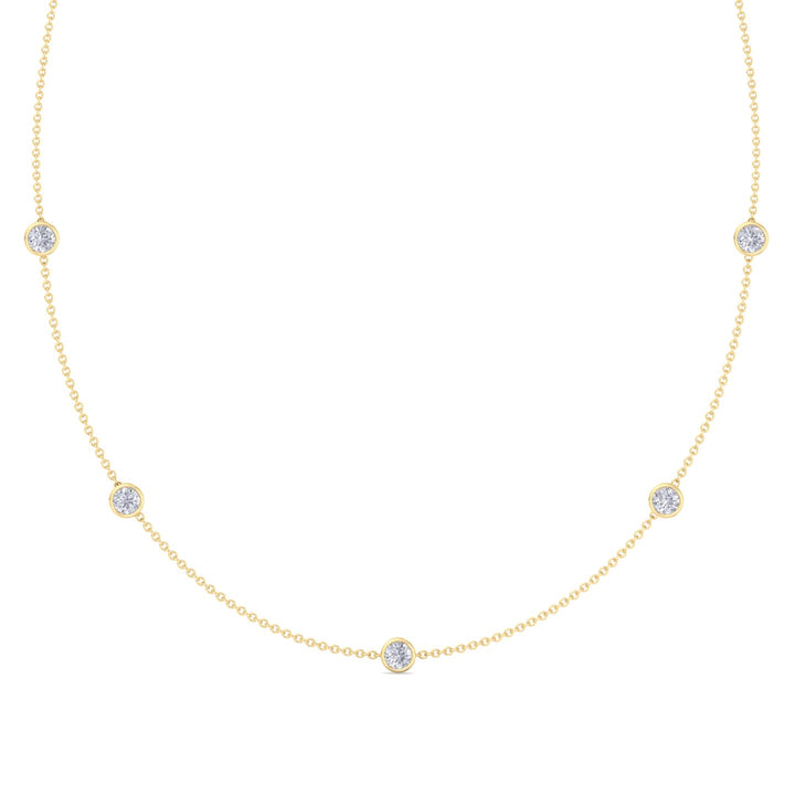 Lara - Diamonds By The Yard Necklace ( 1.10ct total ) - Gem Jewelers Co