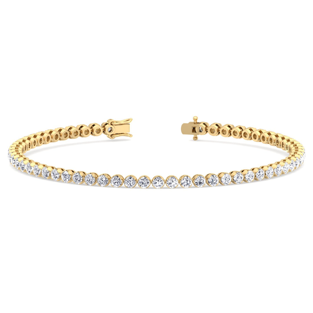 3CT Round Diamond Tennis Bracelet In 18K Gold - Gem Jewelers Co
