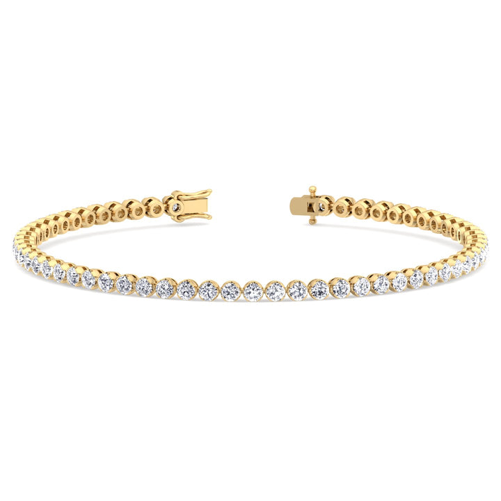 3CT Round Diamond Tennis Bracelet In 18K Gold - Gem Jewelers Co