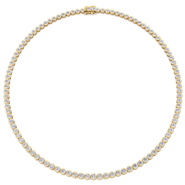 bezel-set-round-cut-diamond-tennis-necklace-solid-yellow-gold