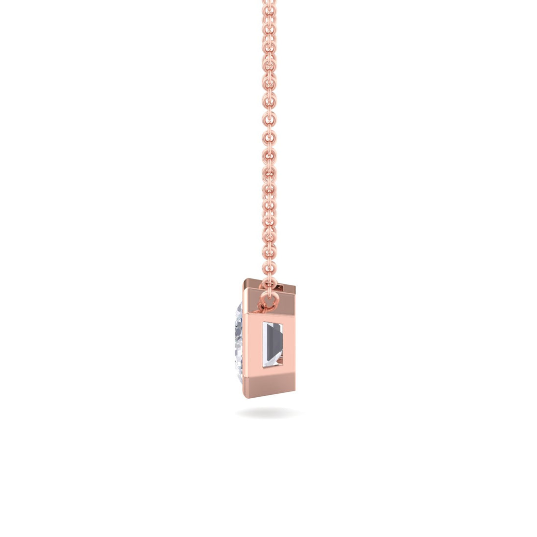 Emerald Cut Diamond Pendant- Gem Jewelers Co.