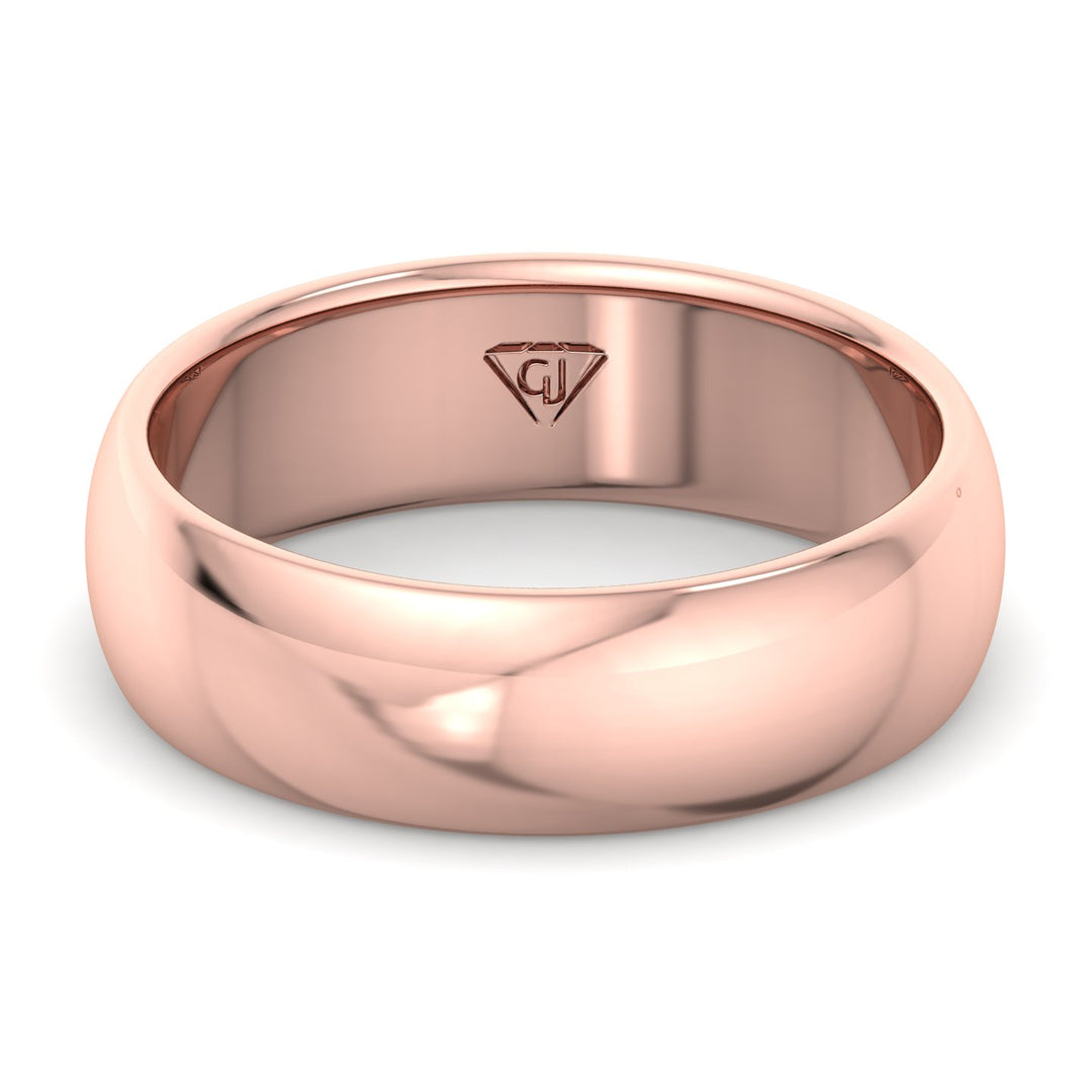 Kolt - Unisex Gold 6mm Band - Gem Jewelers Co