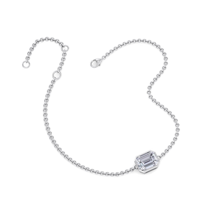 emerald-cut-bezel-set-diamond-bracelet-white-gold-chain