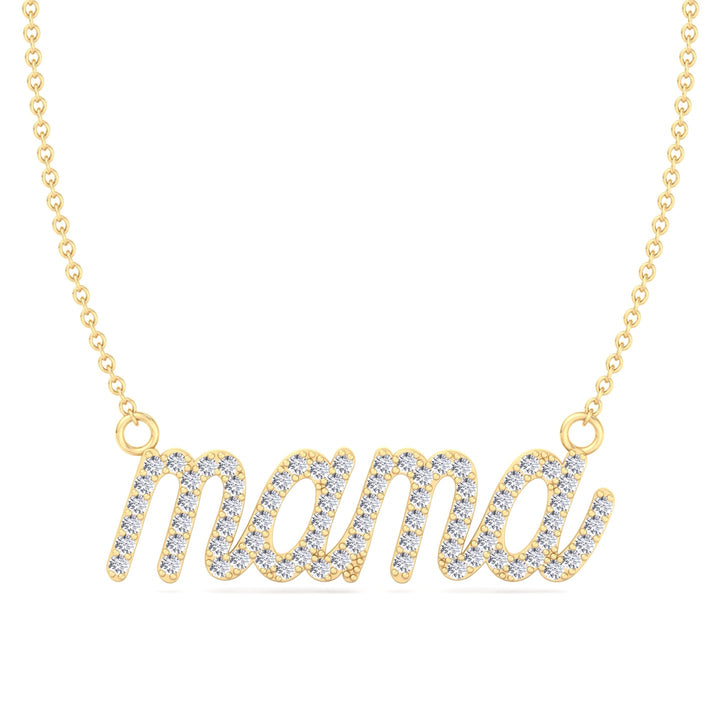 Matera- Mama Diamond and Gold Necklace - Gem Jewelers Co