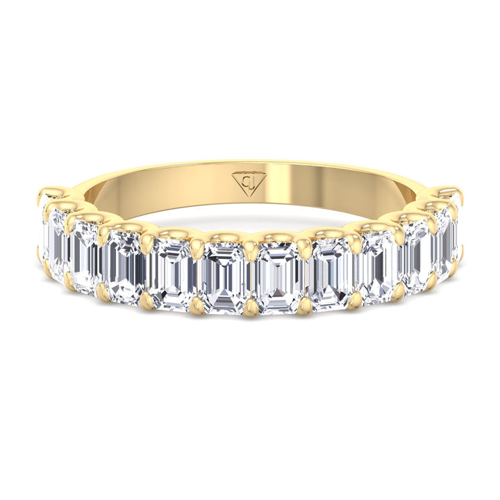 emerald-cut-diamond-half-way-eternity-band-in-solid-yellow-gold