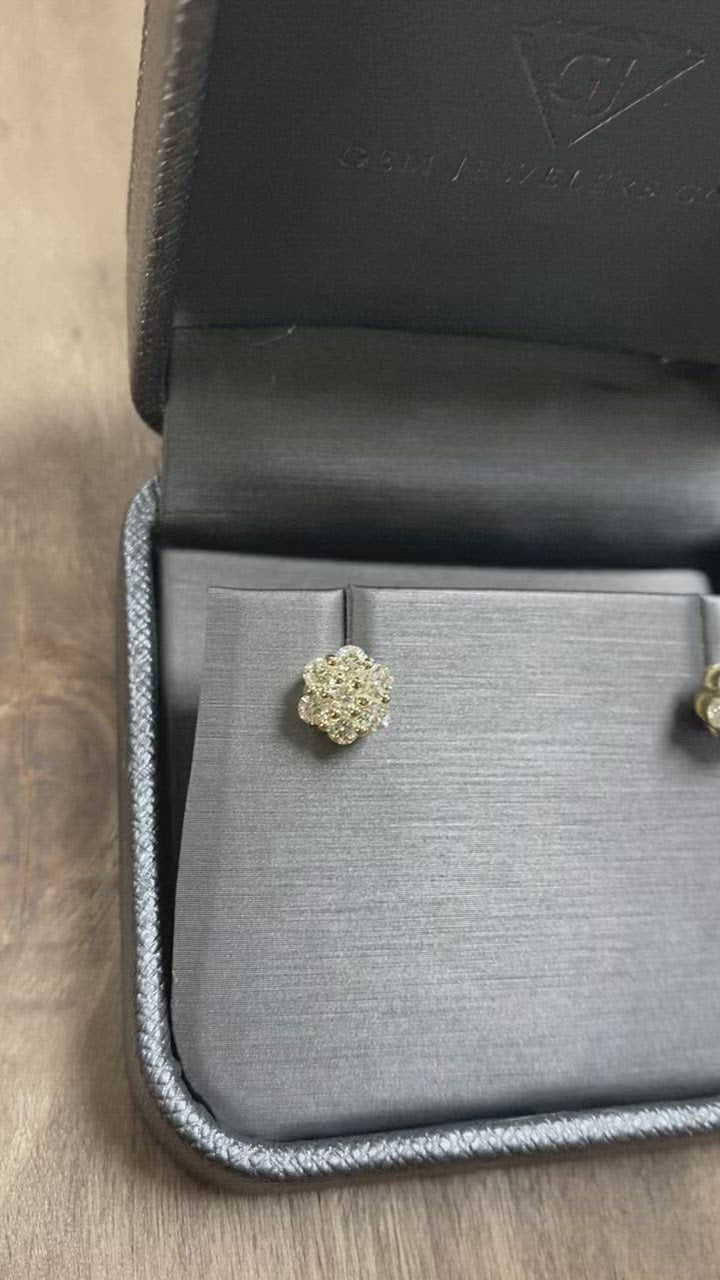 Chrono - Men's Diamond Cluster Earrings