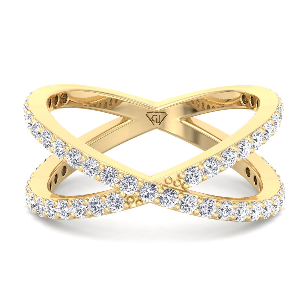 round-cut-diamond-crossover-double-ring-solid-yellow-gold