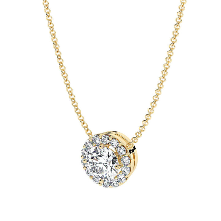  Round-Halo-Diamond-Pendant-Necklace-in-yellow-gold
