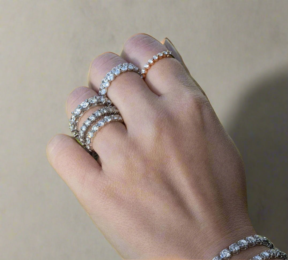 Half Way Natural Diamond Eternity Band