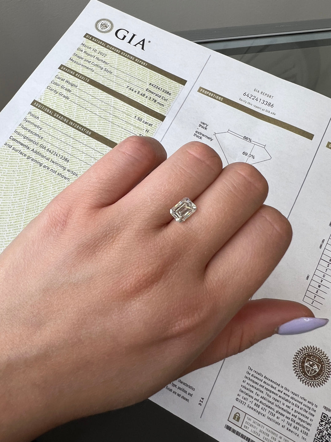 GIA Certified Loose Diamond 1.50Ct Emerald Cut - Gem Jewelers Co